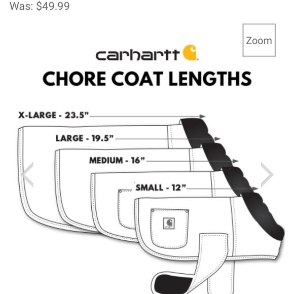 COPY - New! Carhartt Firm Duck Insulated Dog Chore Coat Brown/Brass, Large - Picture 4 of 7